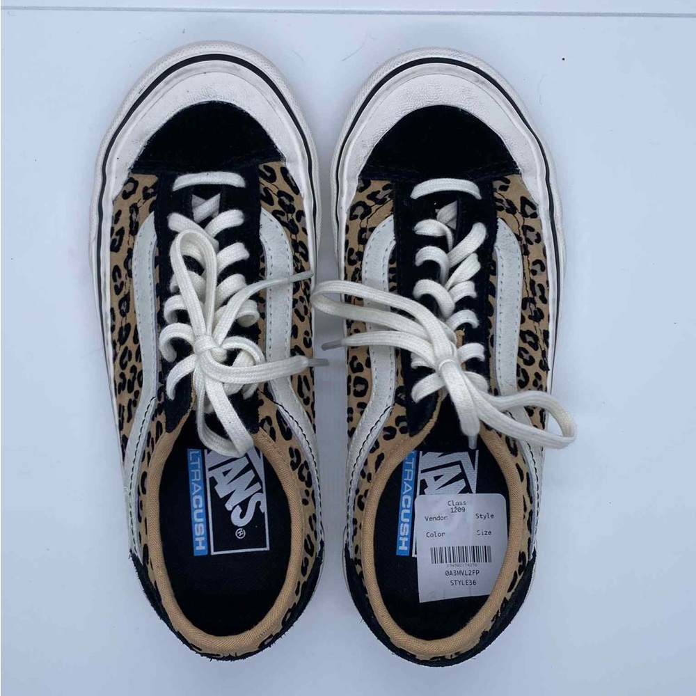 Vans Leopard Print Unisex Lace-Up Sneakers Size Women’s 5 / Men’s 3.5 - Picture 3 of 9